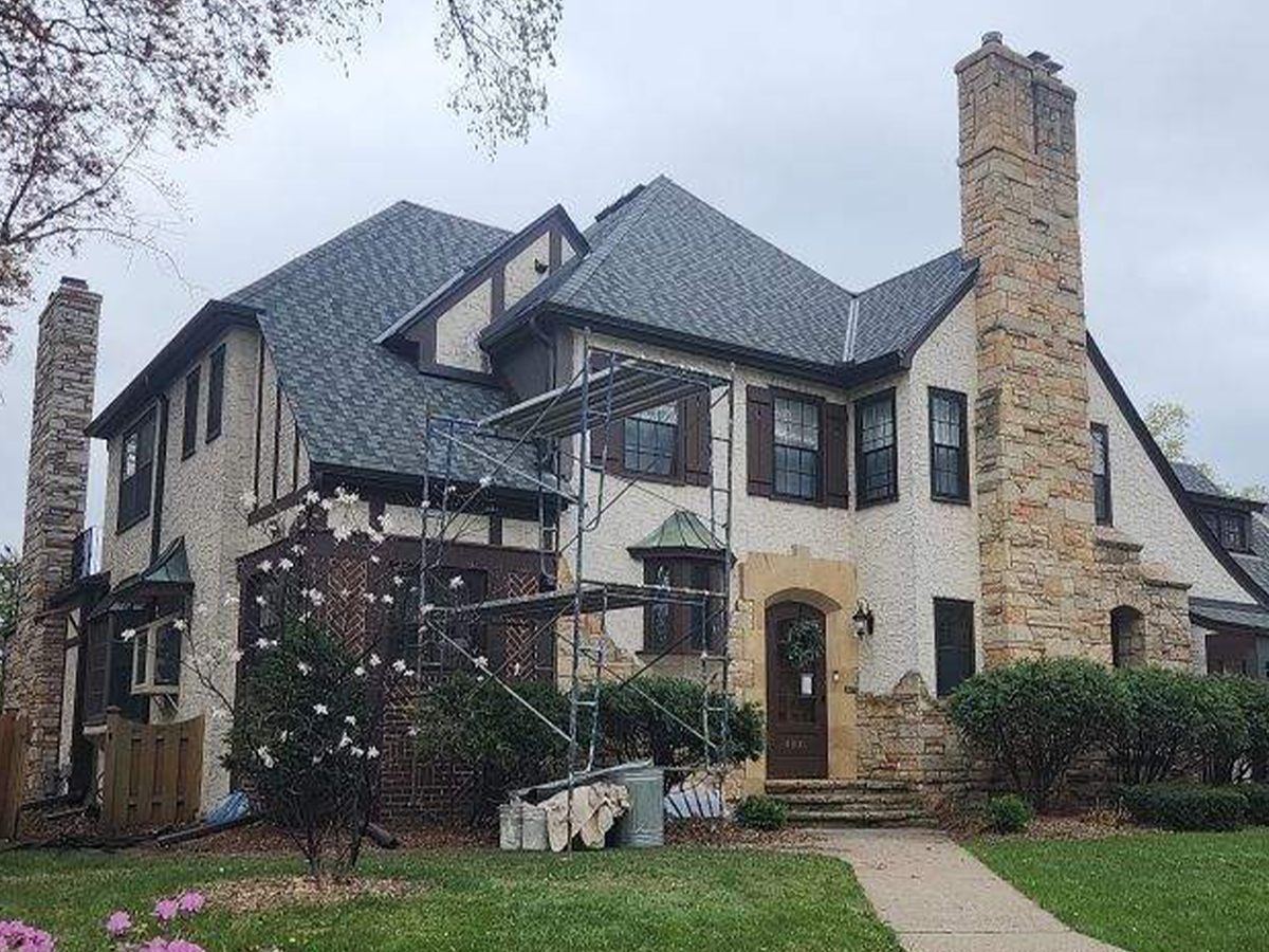 working on a roof in minneapolis